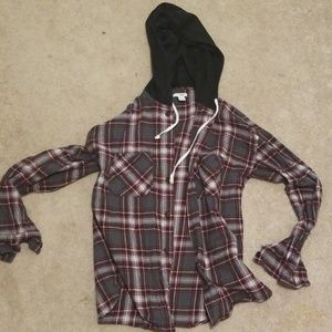 Fashionova Hooded Shirt Flanel